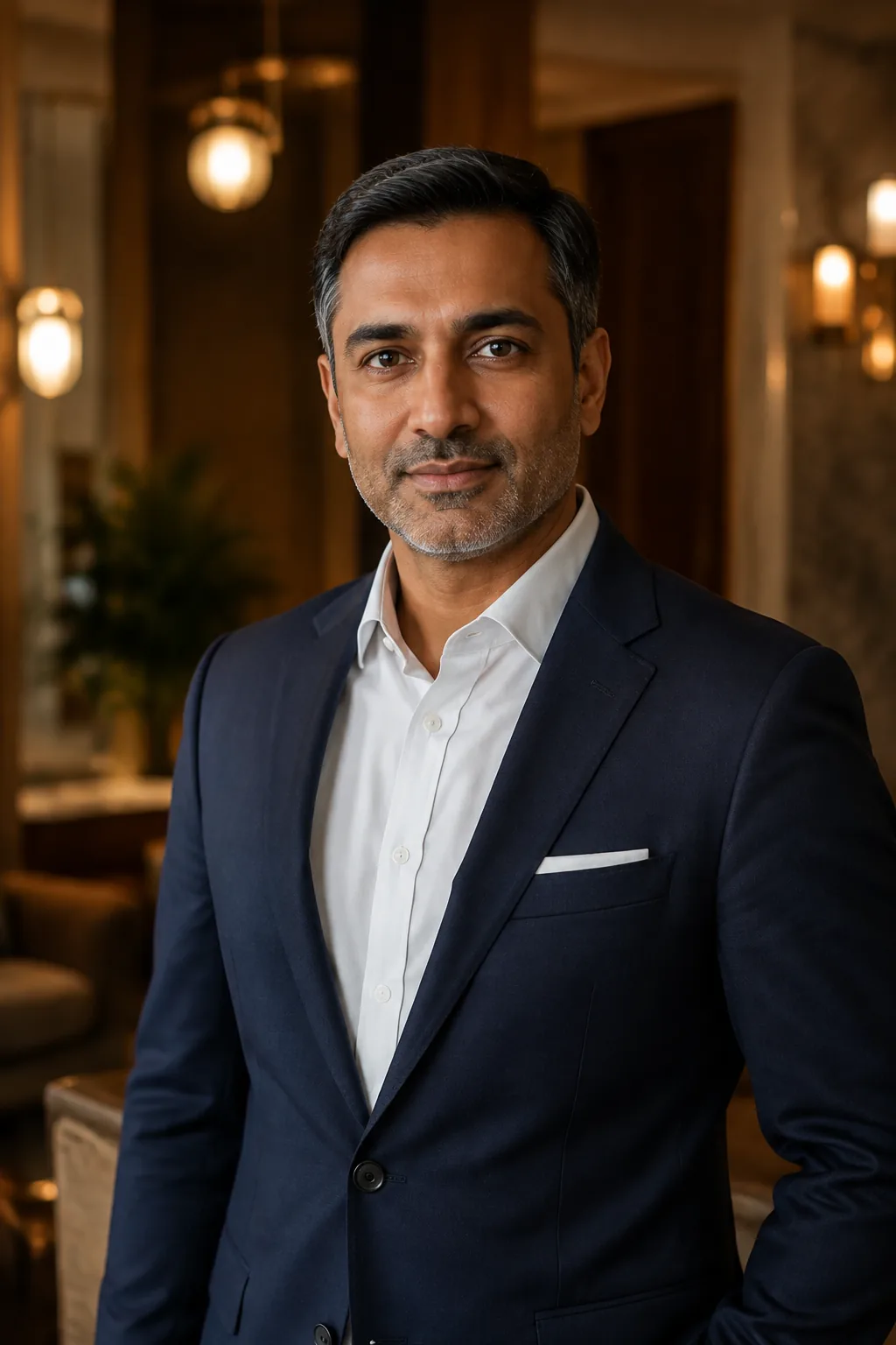 Portrait of a man in a smart evening outfit